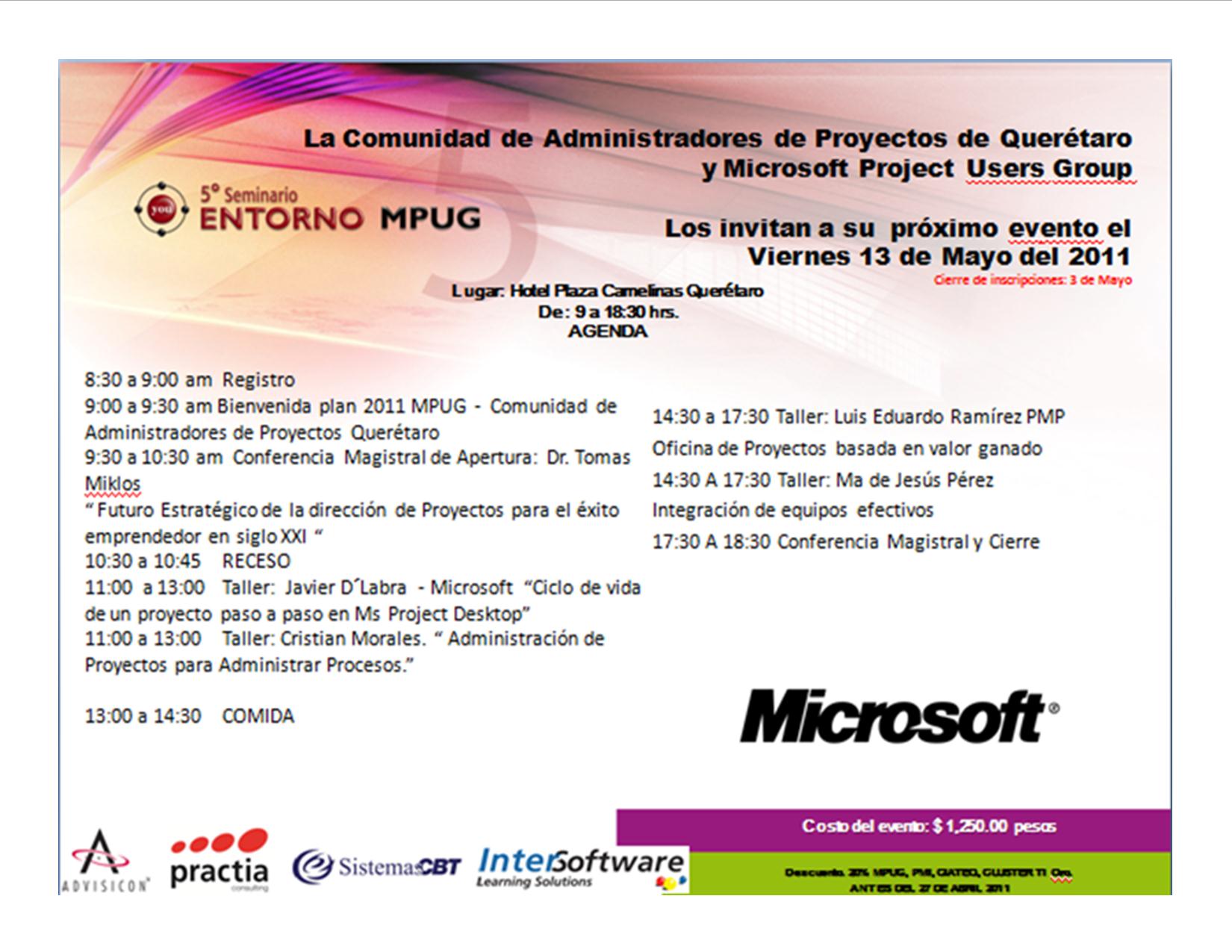 Microsoft Project Users Group 19